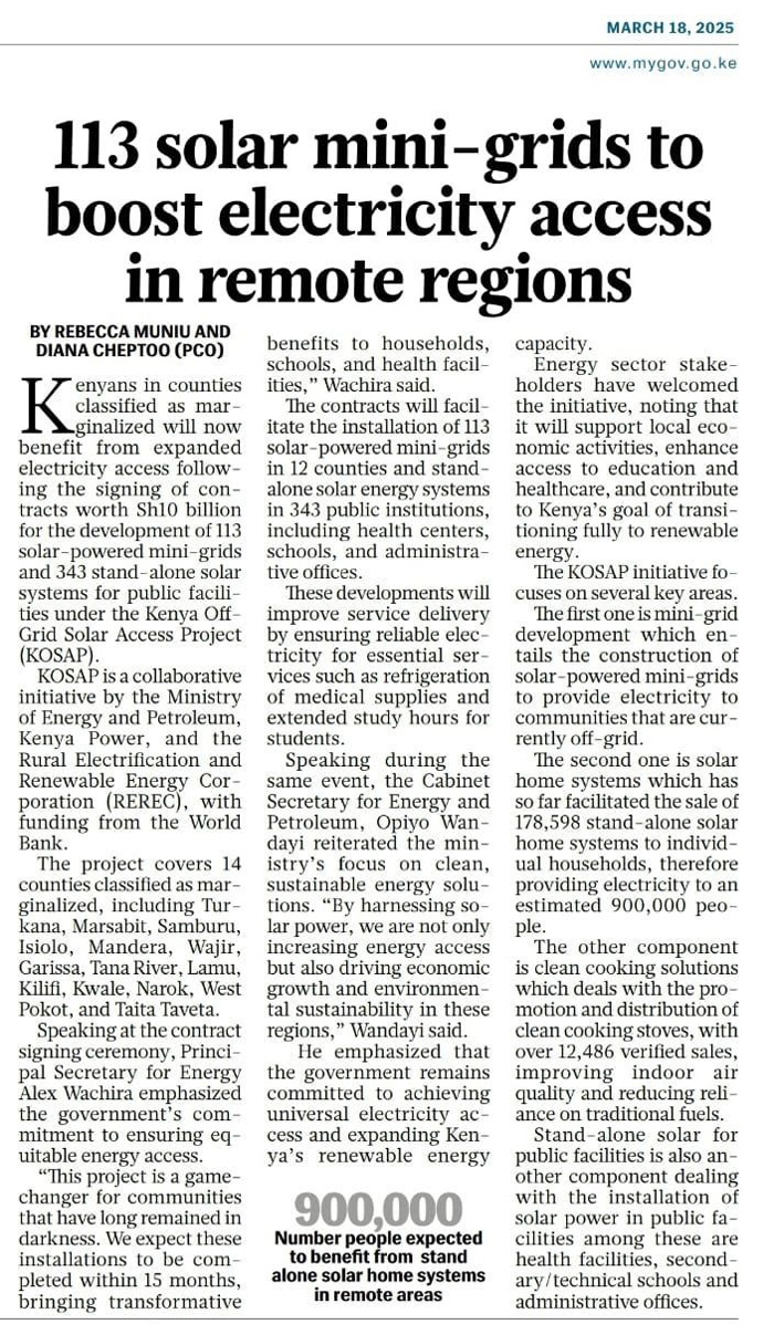 Kenya's Solar Energy Market: Off-Grid Microgrids Lead, MW - Scale Projects Begin Tendering